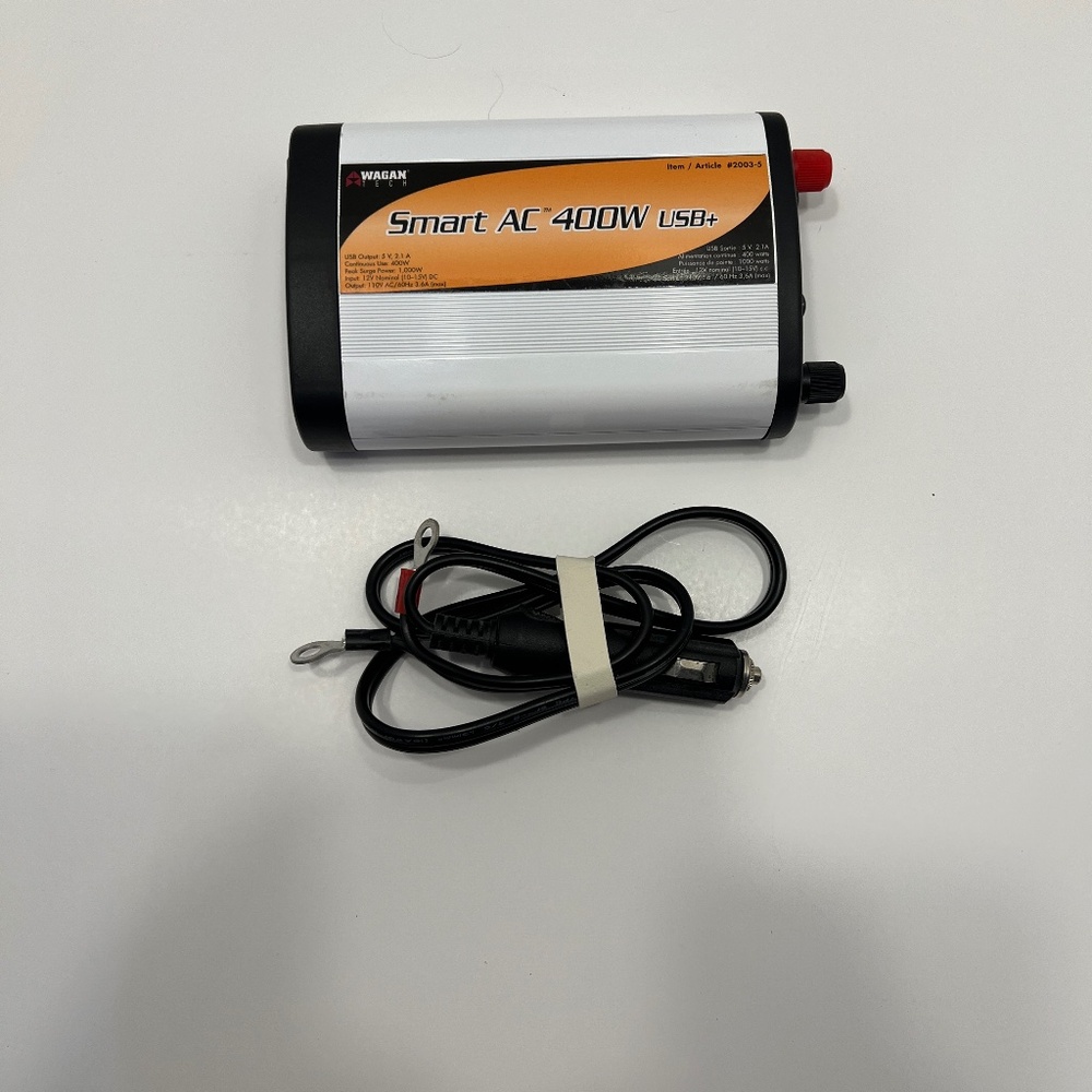 Wagan Tech Model 2003-5 Smart AC 400W USB+ Car To USB Wall Plug Power Inverter